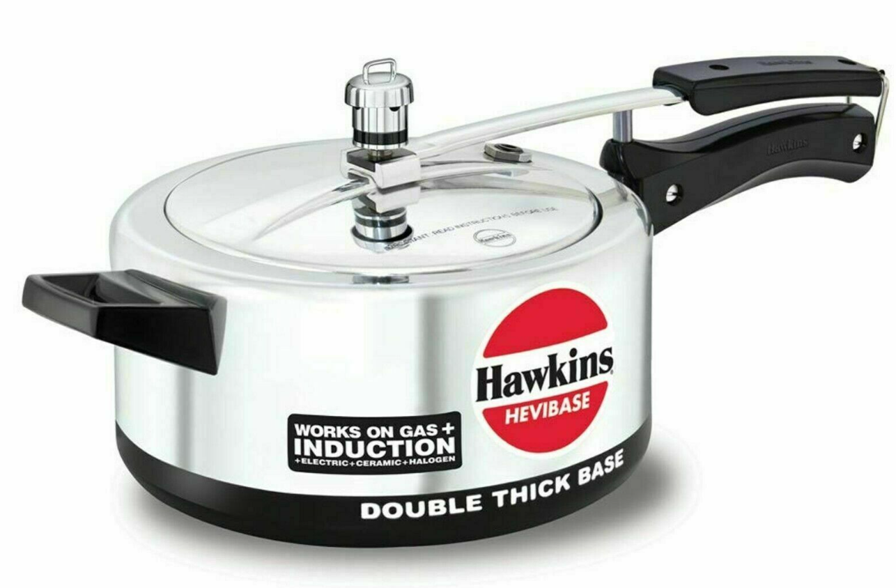 Hawkins Hevibase 3.5 liters Aluminum Pressure Cooker Induction Silver Best Gift