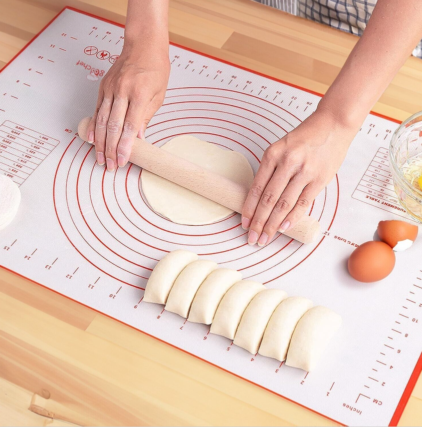 GooChef Silicone Pastry Baking Mat 16" x 24" - Non-Stick, Heat-Resistant, Red