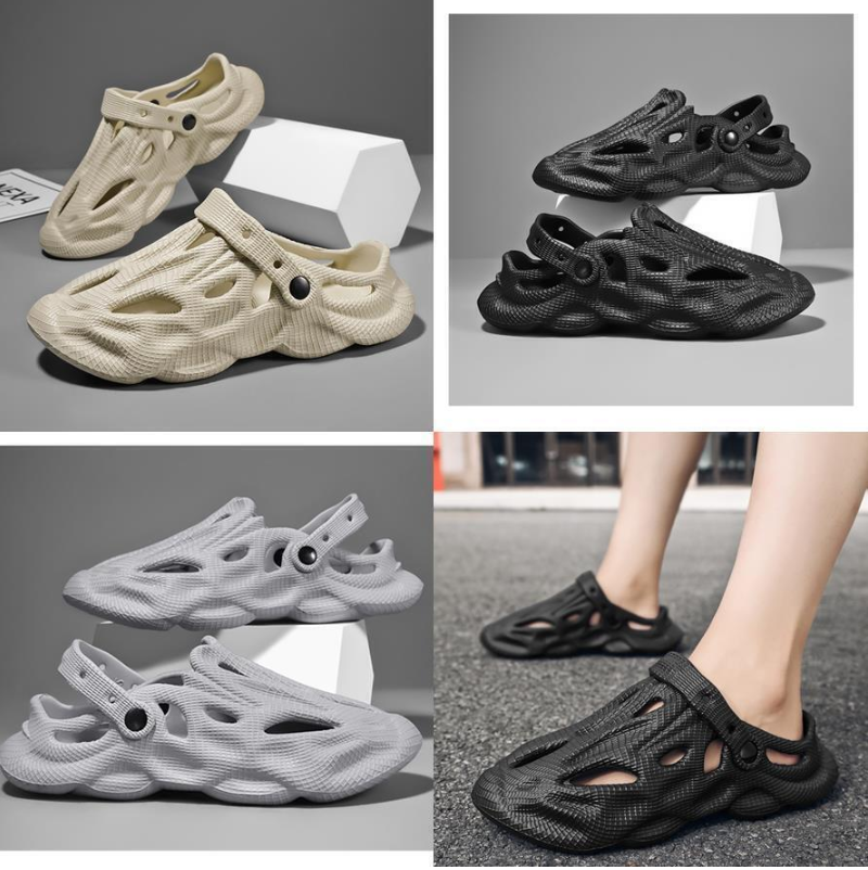 Mens Womens Summer Casual Shoes Outdoor Sandals Hole Shoes Couples Beach Slipper