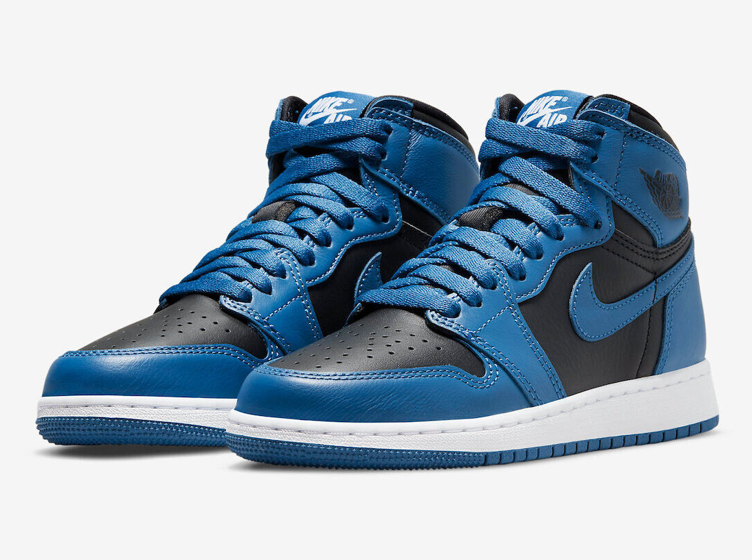 Size 3.5 Jordan 1 Retro High OG Dark Marina Blue 555088-404